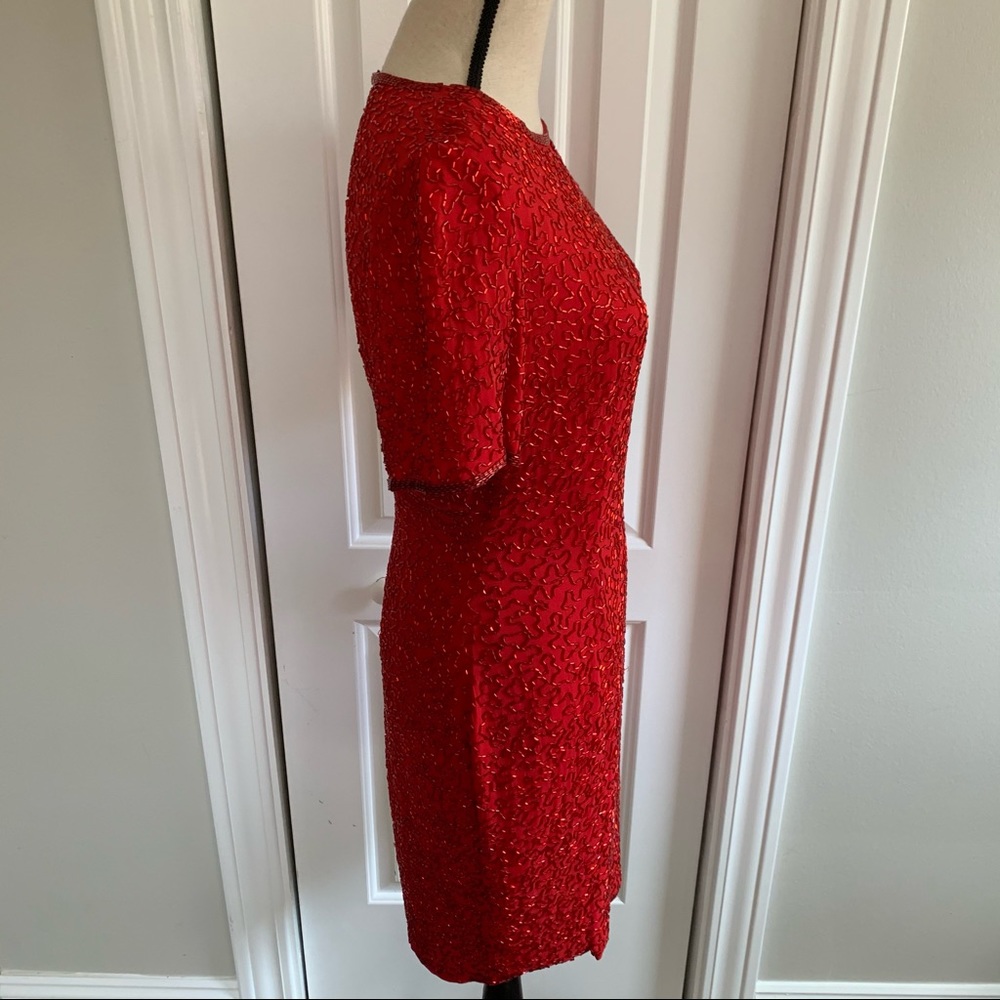 A.J. Bari vintage 100% silk dress - Picture 5 of 7